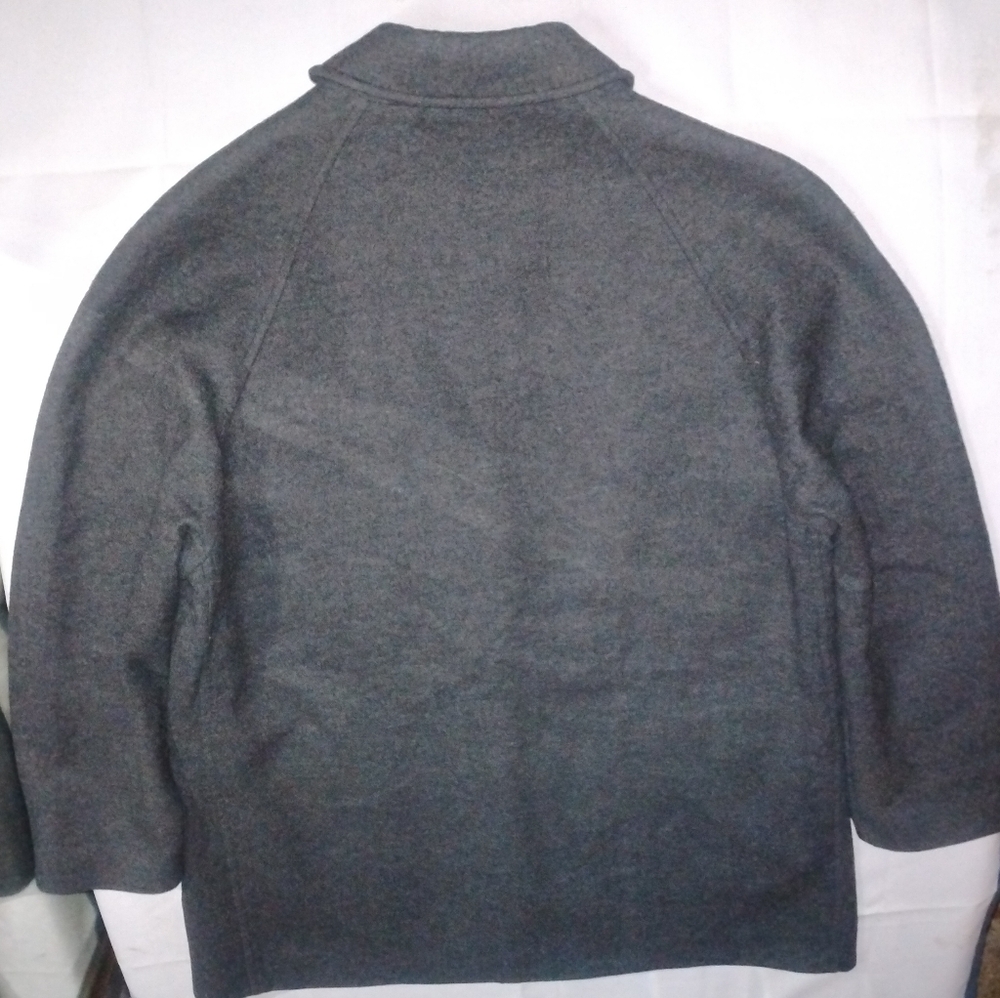 Brooks Brothers Vtg Wool Angora Topcoat 42R Charcoal Grey Overcoat Suit Jacket - Picture 8 of 16